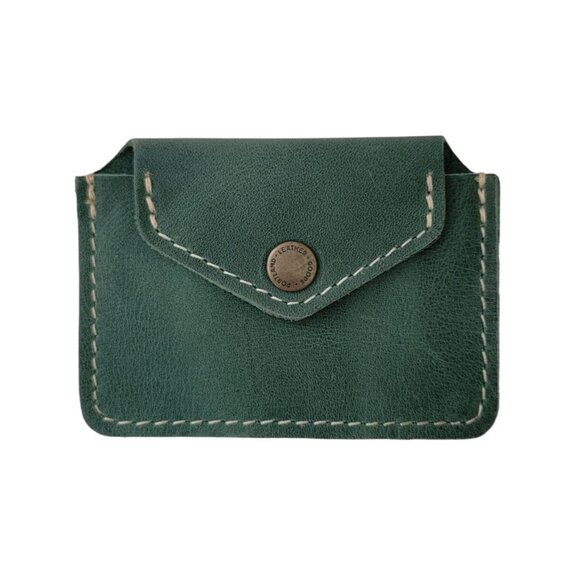 NEW Portland Leather Goods Green LOVEBUG PLUS WALLET  Card Cash Holder - Picture 1 of 5